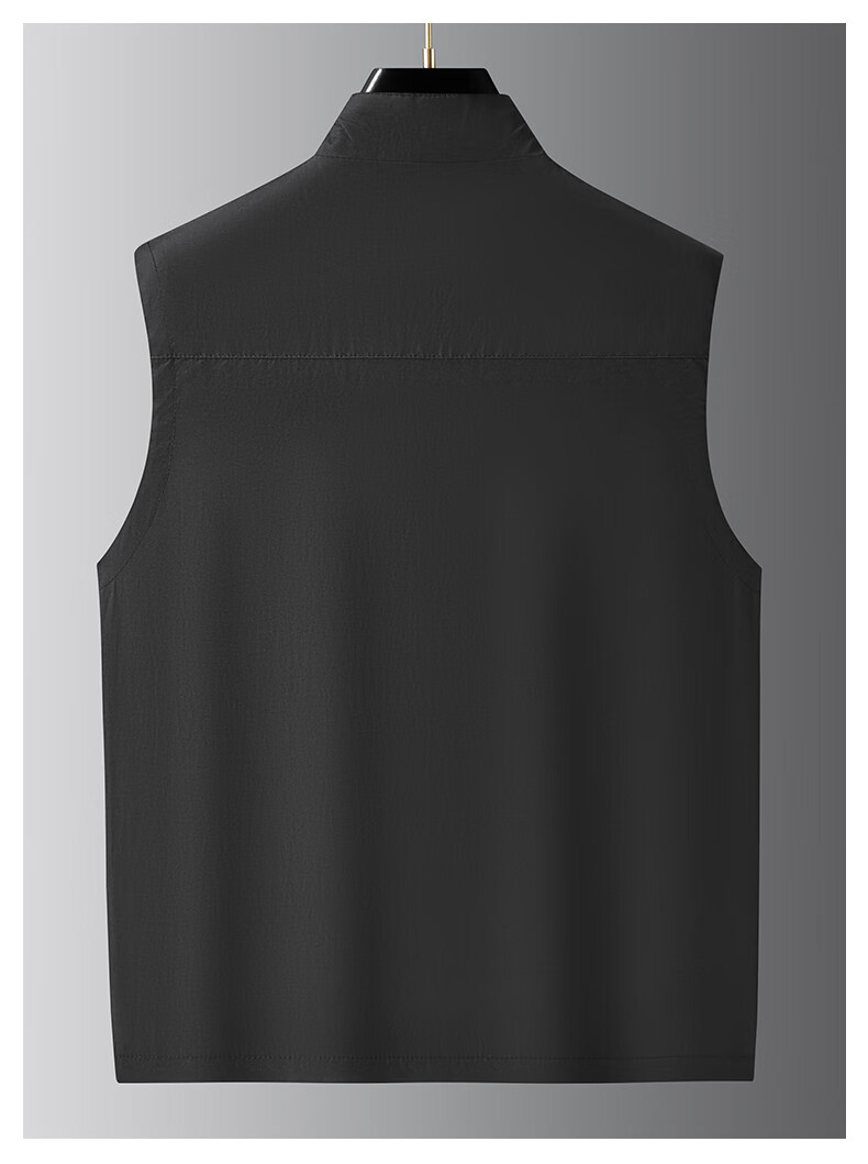 JEEP SPIRIT Men's Spring and Autumn Casual Sleeveless Vest Khaki L 31