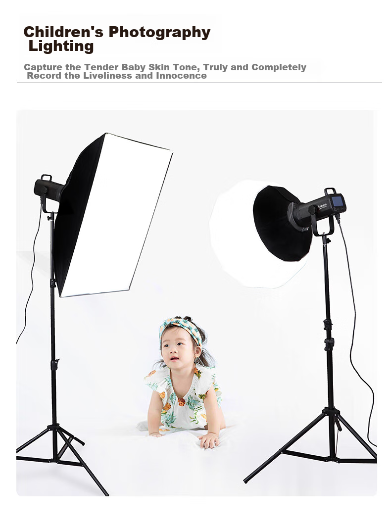 Hakutatz LG-300W Deep Softbox Kit, Live Streaming Fill Light, Professional Photography Lighting, Soft Sunlight Lamp, Continuous Light, Children's Portrait Photography, Video Portrait, Streamer Clothing Light Box Equipment 12