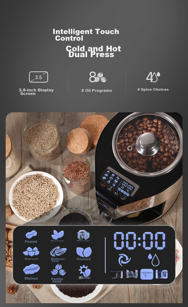 Westinghouse Automatic Home Vegetable Oil Press, Intelligent Cold And Hot Dual-Press Small Stainless Steel Oil Extractor WOP-KP0202 13