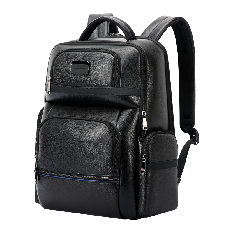 Bopai Leather Business Backpack for Men, 16-Inch Laptop Bag, Travel Bookbag, Father's Day Gift