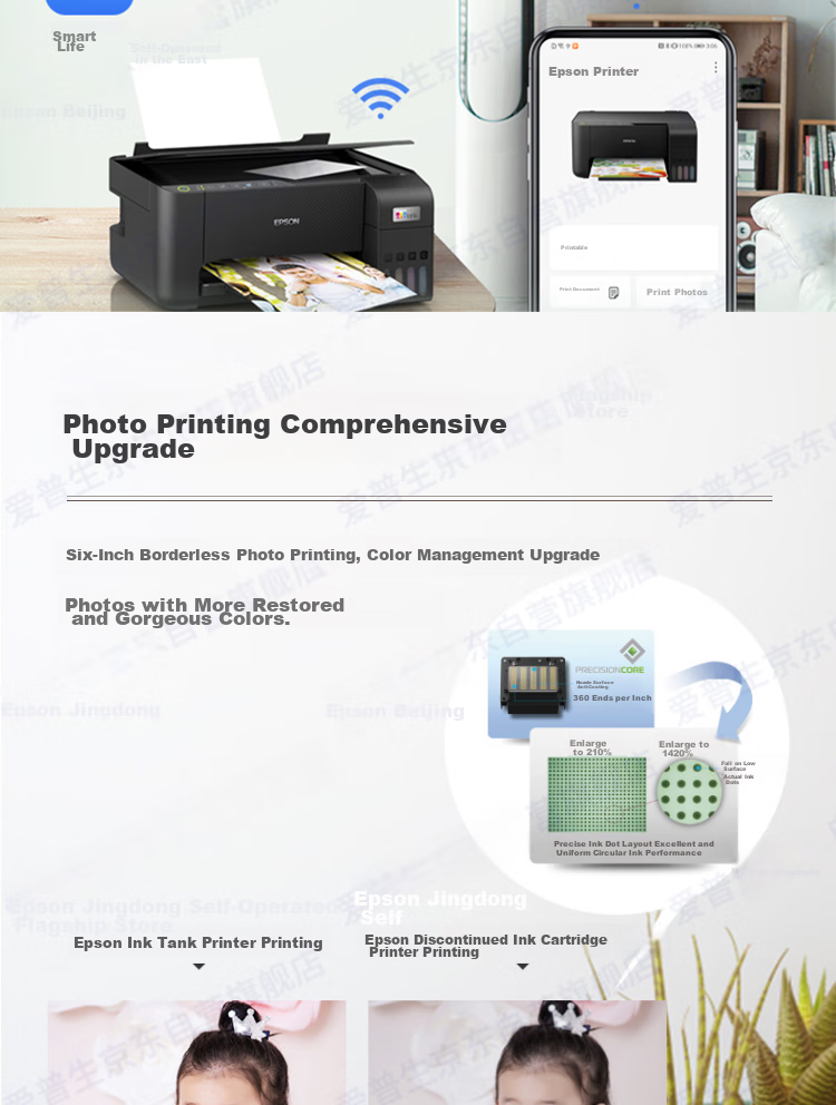 EPSON L3356 Color Printer Multifunction All-in-One (Print Copy Scan) Home Office Printer (L3256 Upgrade) 2