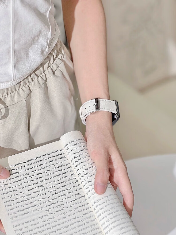 CHENSONG Compatible with Xiaomi (MI) REDMI Watch 6/5 Strap, Xiaomi Bracelet 9Pro/8Pro Strap, Leather Redmi Watch 5e Sim Strap, Quick-Release Metal Wristband, Black 6
