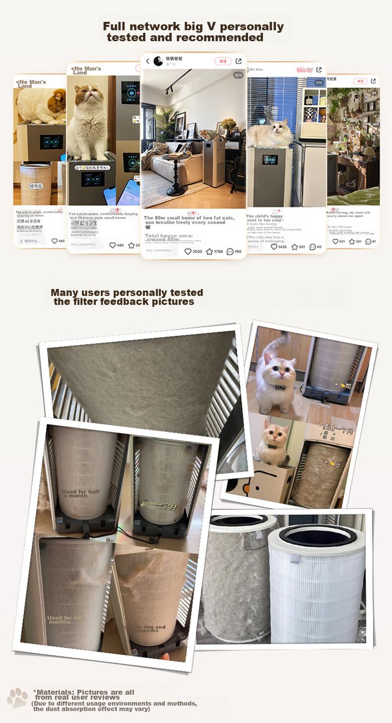 352 Air Purifier, Pet Model Cat Hair Purifier, Antibacterial, Hair Removal, Odor Elimination, Allergen Removal, Dust Mite And Formaldehyde Removal, Home Use Hair And Dust Mite Absorption, X63 Pet Multi-Pet Suitable 2