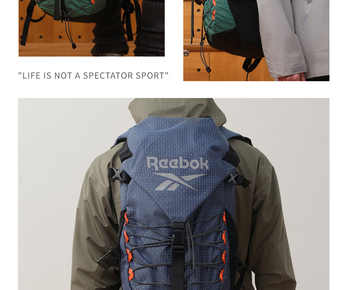 Reebok Lightweight Multifunctional Sports Backpack, Outdoor Water-Resistant And Wear-Resistant Hiking Bag, Black Extra Large Size 5