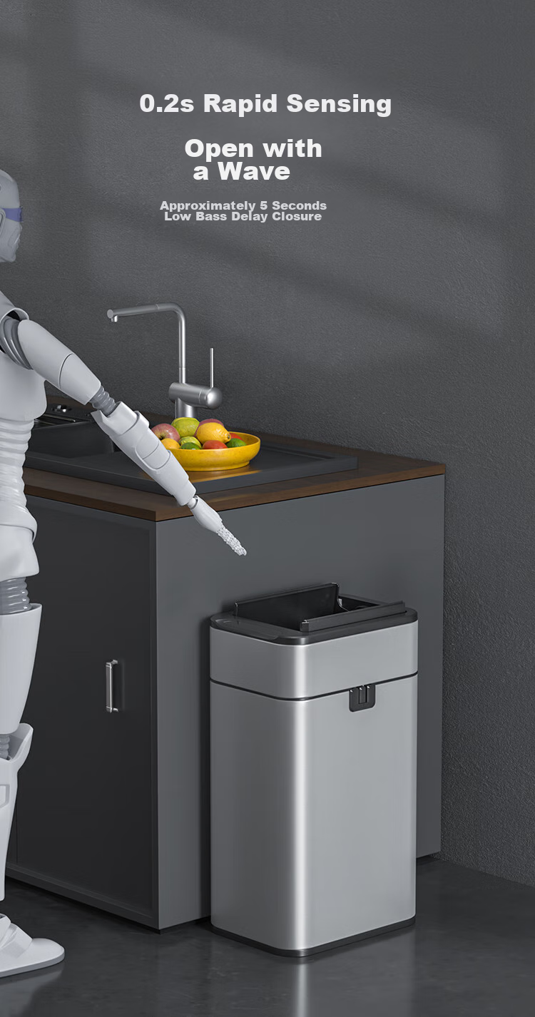 JD Original Stainless Steel Smart Sensor Trash Can 15L with Lid for Bathroom, Kitchen, Living Room And Office 3