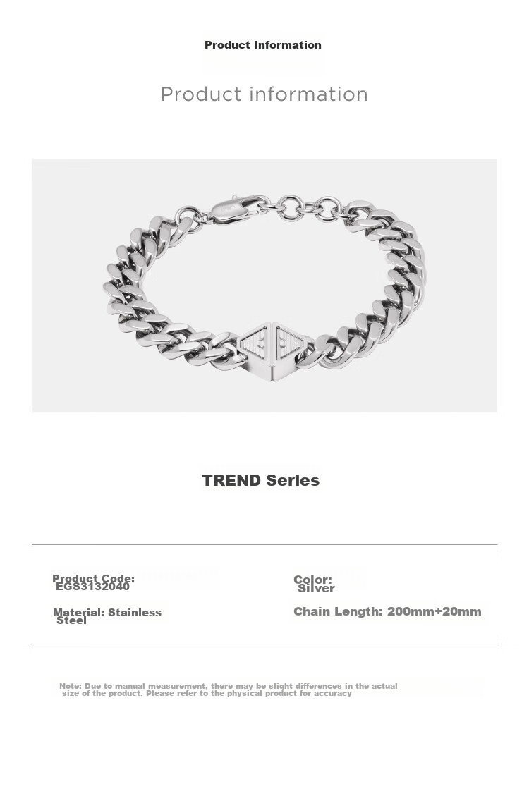EMPORIO ARMANI Men's Bracelet with Eagle Logo, Fashionable Birthday Gift for Boyfriend EGS3132040 5