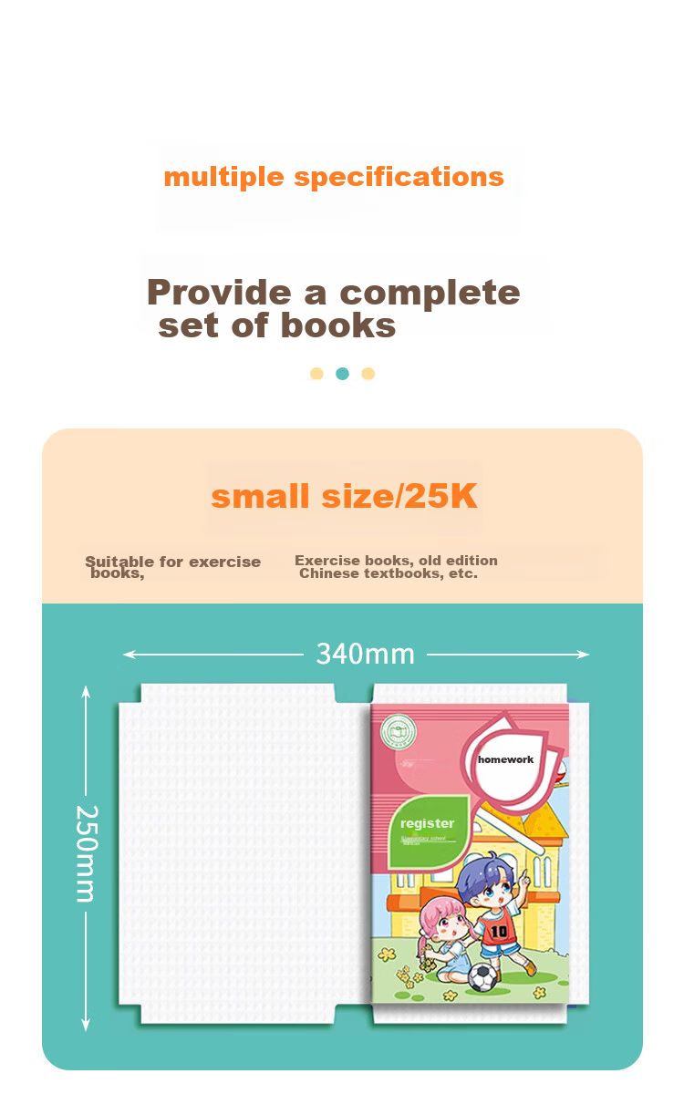 NVV Medium-Sized 16K, 20 Sheets Self-Adhesive Book Covers, Transparent Frosted Book Wraps for Primary And Secondary School Students in Grades One to Six, Book Protection Covers with Name Stickers, Back-To Stationery, 20 Pieces 4
