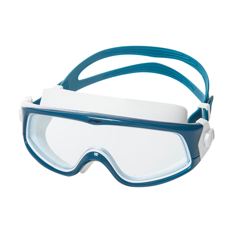 Li-Ning Swimming Goggles, High Definition Anti-Fog Waterproof Large Frame Swim Glasses, Adult Men And Women Diving Goggles, 271-3 Navy Blue