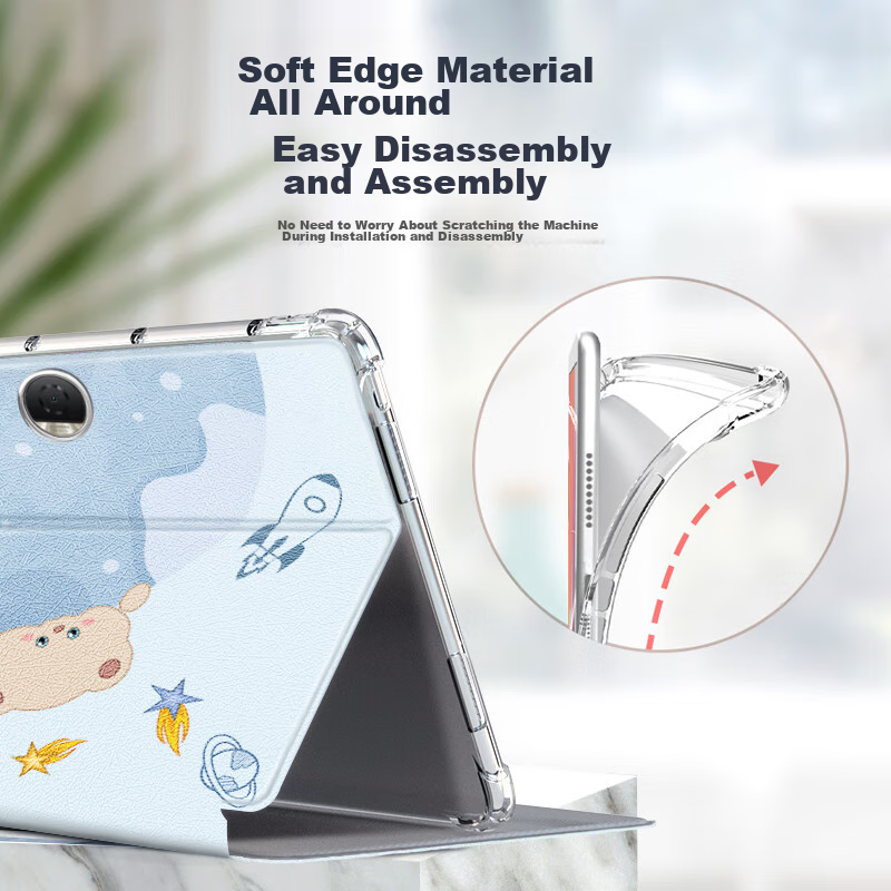Qiaojiejie Compatible with Honor Tablet 9 Protective Case, 12.1-Inch 2023 Model Honor Tablet Computer Case, Student Office Cartoon Cute Full Protection Shockproof Cover