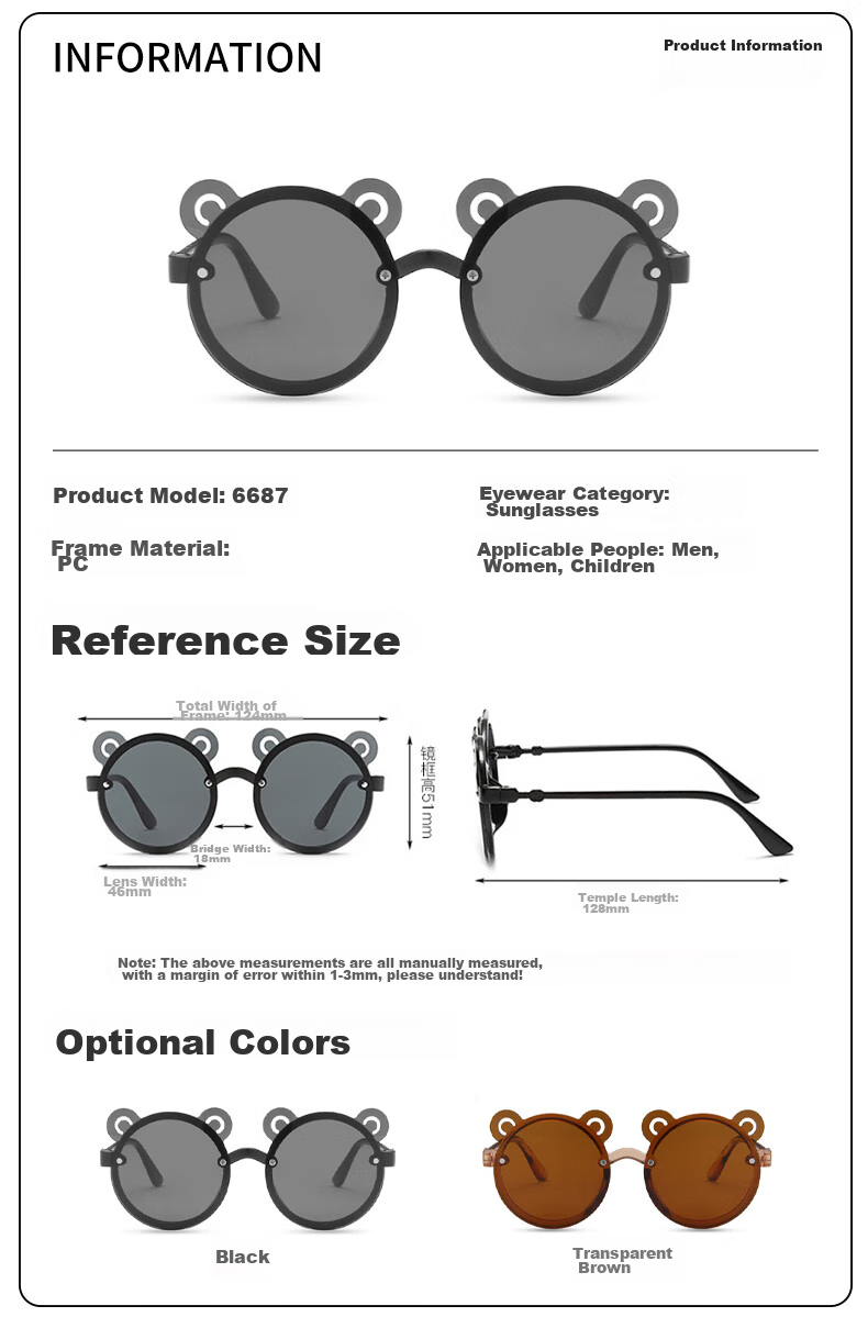 Baixiaoshe Folding Sunglasses for Children [Mifang Tea Color], 3006 Boys And Girls Baby UV Protection Sunglasses Glasses 9
