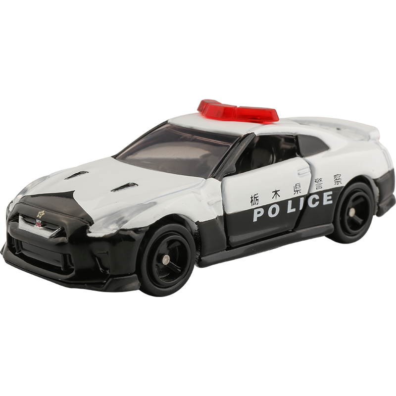 TAKARA TOMY Alloy Car Model Toy for Children, Red And White Box No. 105 Nissan Police Car, 102724