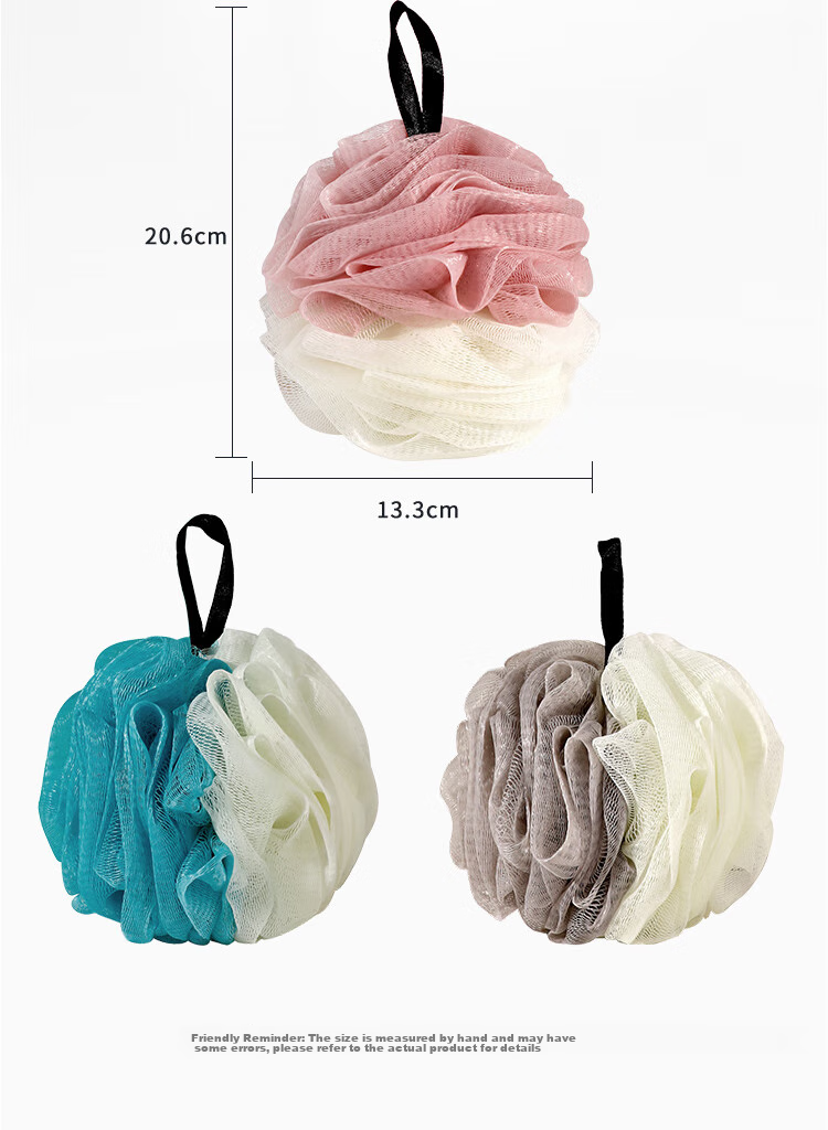 Creative Art Shower Puff Extra Large [Set of 3] Bath Scrubber for Men And Women, Bathing Essential, Shower Loofah 11