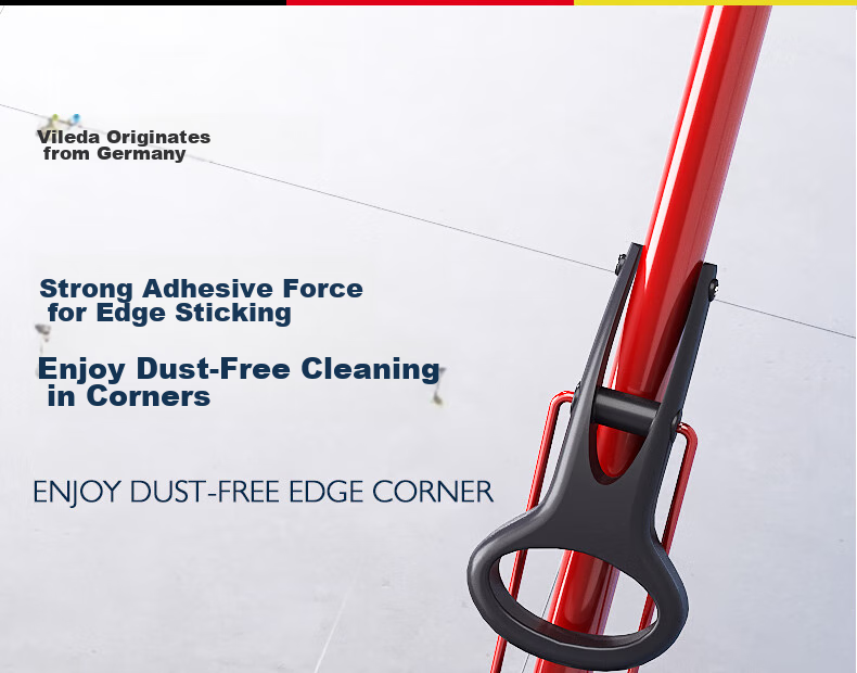 Weilida 28cm PVA High-Density Sponge Mop Head with 1 Handle and 2 Cloths Foldable Hands-Free Cleaning Mop 15