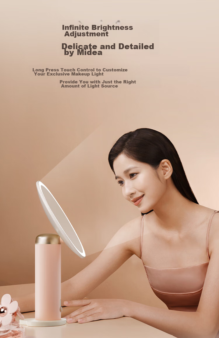 JD Original Three-Day Lighted Makeup Mirror with LED Desk Vanity Mirror for Live Streaming, Beauty Mirror, Birthday Gift for Wome 8