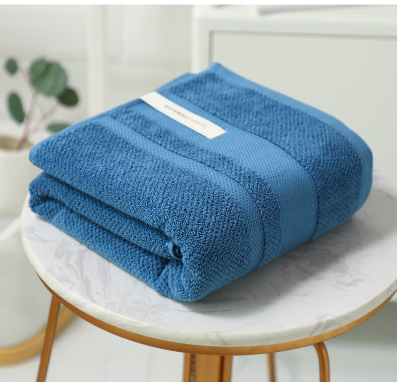 Grace Ludaofu Antibacterial Bath Towel, Pure Cotton, Adult Soft Absorbent Thickened, All-Cotton, for Men And Women, Home Use, 140*70cm, Blue 9