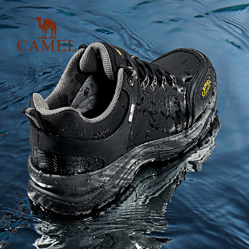CAMEL Outdoor Hiking Shoes for Men, Leather, Durable, Shock-Absorbing, Casual Sports Shoes for Climbing, Model 6935