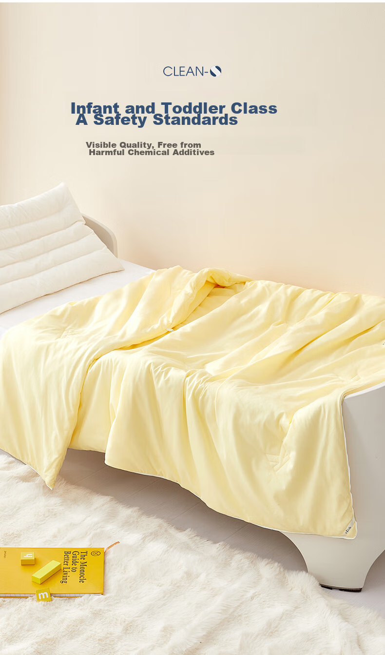 MERCURY Kids A+Pro Pure Cotton Antibacterial Hypoallergenic Silk Spring And Autumn Comforter for Children (Cream Pink), 120cm × 150cm, Class A 8