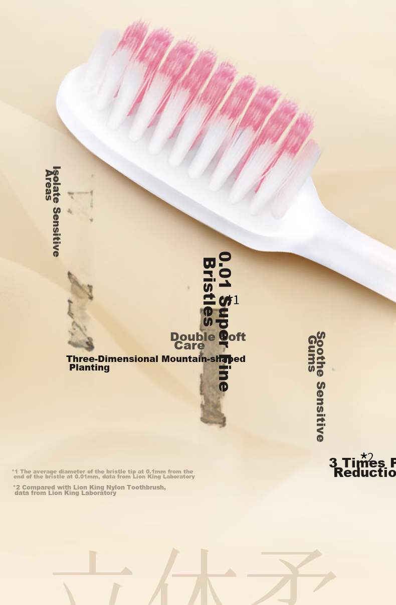 Lion Fine Bristle Toothbrush, 4-Pack 4