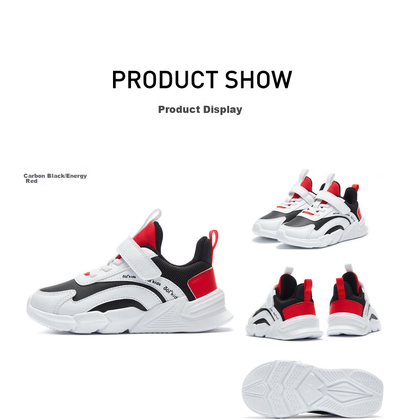 361° Running Shoes Sports Shoes Autumn And Winter Boys And Girls (3-12 Years Old) Leather Upper Windproof Running Shoes Rose Pink Color Size 35 36