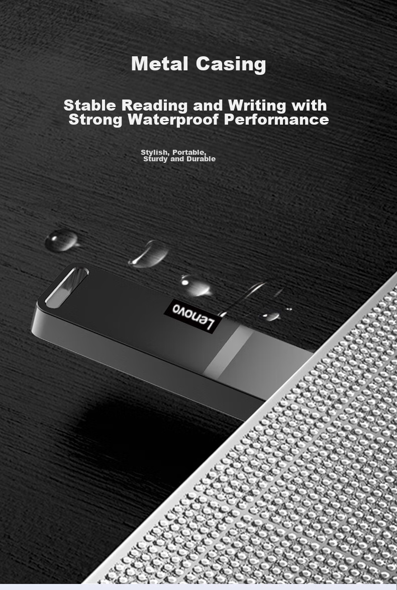 Lianxiang (Lenovo) 16GB USB2.0 Mobile Flash Drive K110, Compact And Portable, Shockproof And Drop-Resistant, Metal Mini Car USB Drive 5