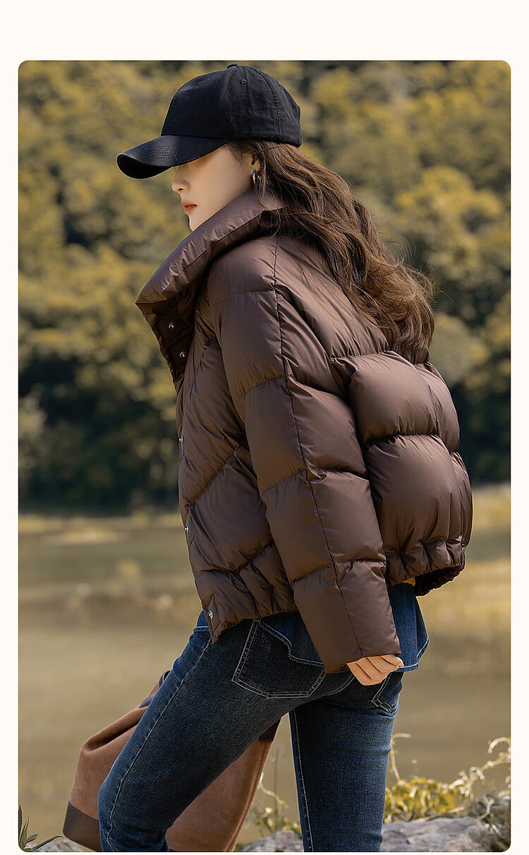 Dme [Urban Light Outdoor] Winter 400T Spring Yafang Pressure-Elastic Fluffy 90% Duck Down Puffer Jacket down Coat for Wome 2