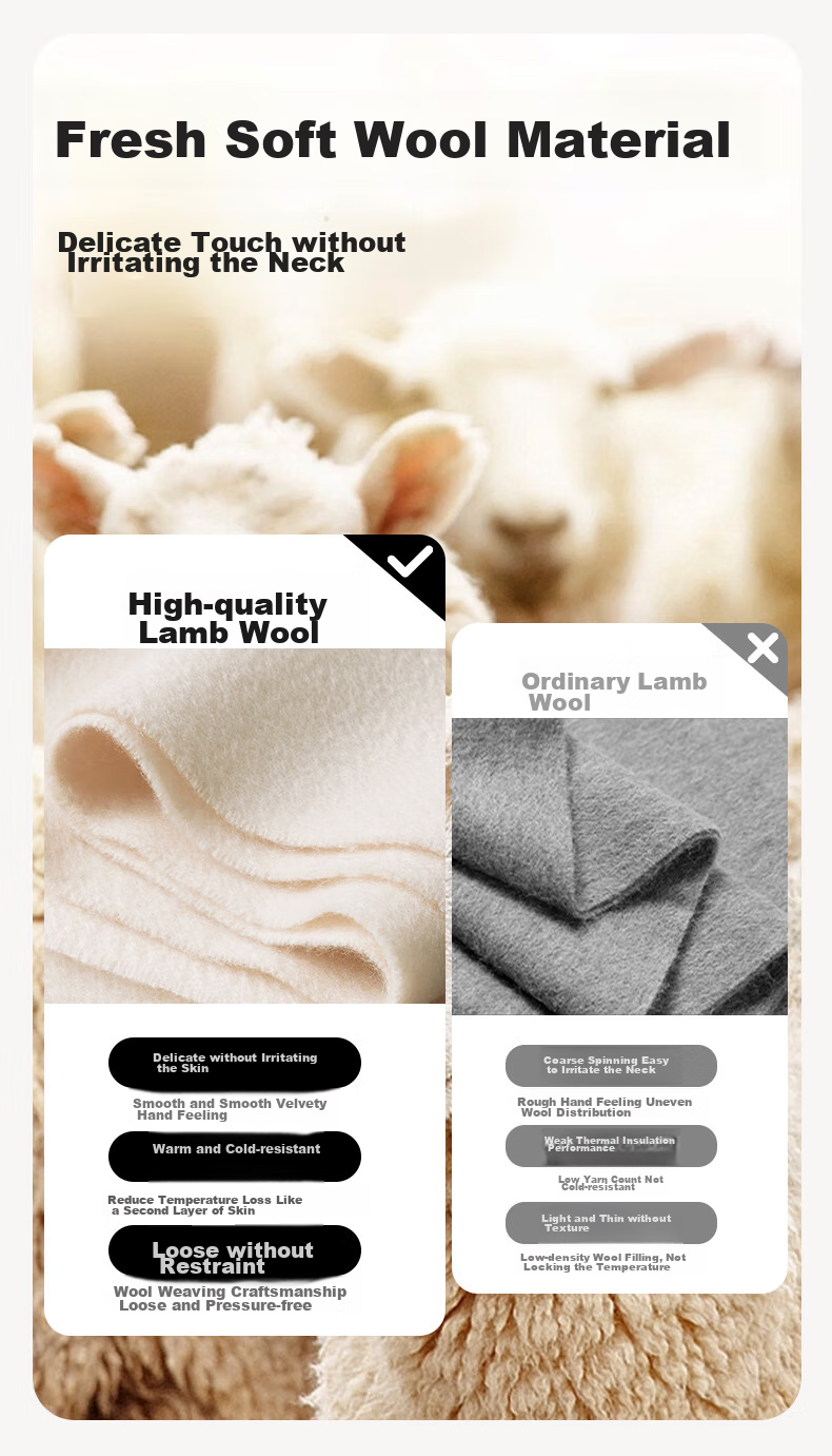 MOERCIAN Pure Wool Shawl for Women, Warm Scarf, Winter Luxury Item, Air Conditioning Cape, Birthday Gift for Mom, Present for Elders 5