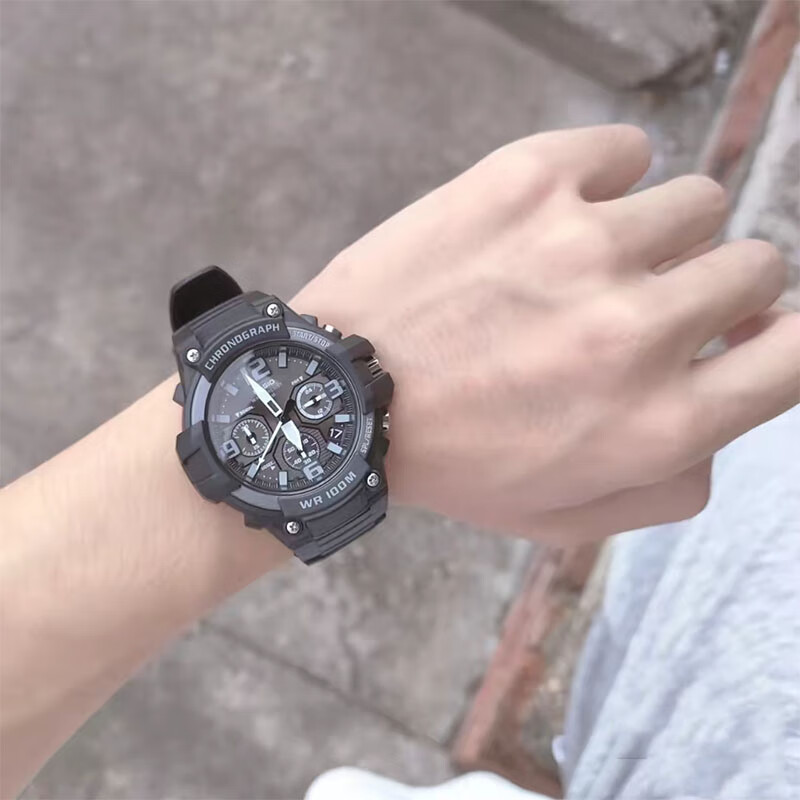 Casio Watch for Men, Black Knight Black Gold Sports Youth Student Waterproof Digital Watch for Men And Women, MCW-200H 42
