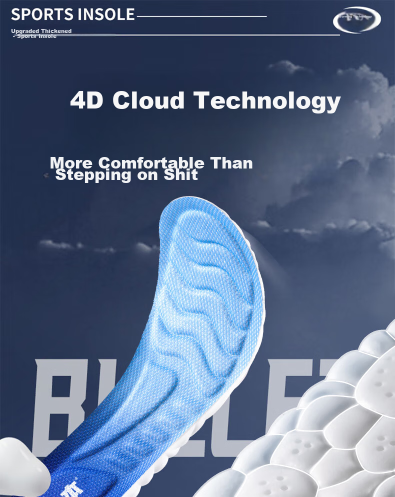 RENBEN Sports Insoles for Men And Women, Soft Cushioning, Shock-Absorbing, Odor-Resistant, Breathable, for Military Training And Long-Standing Comfort, Model 6030, Size 37-38 1