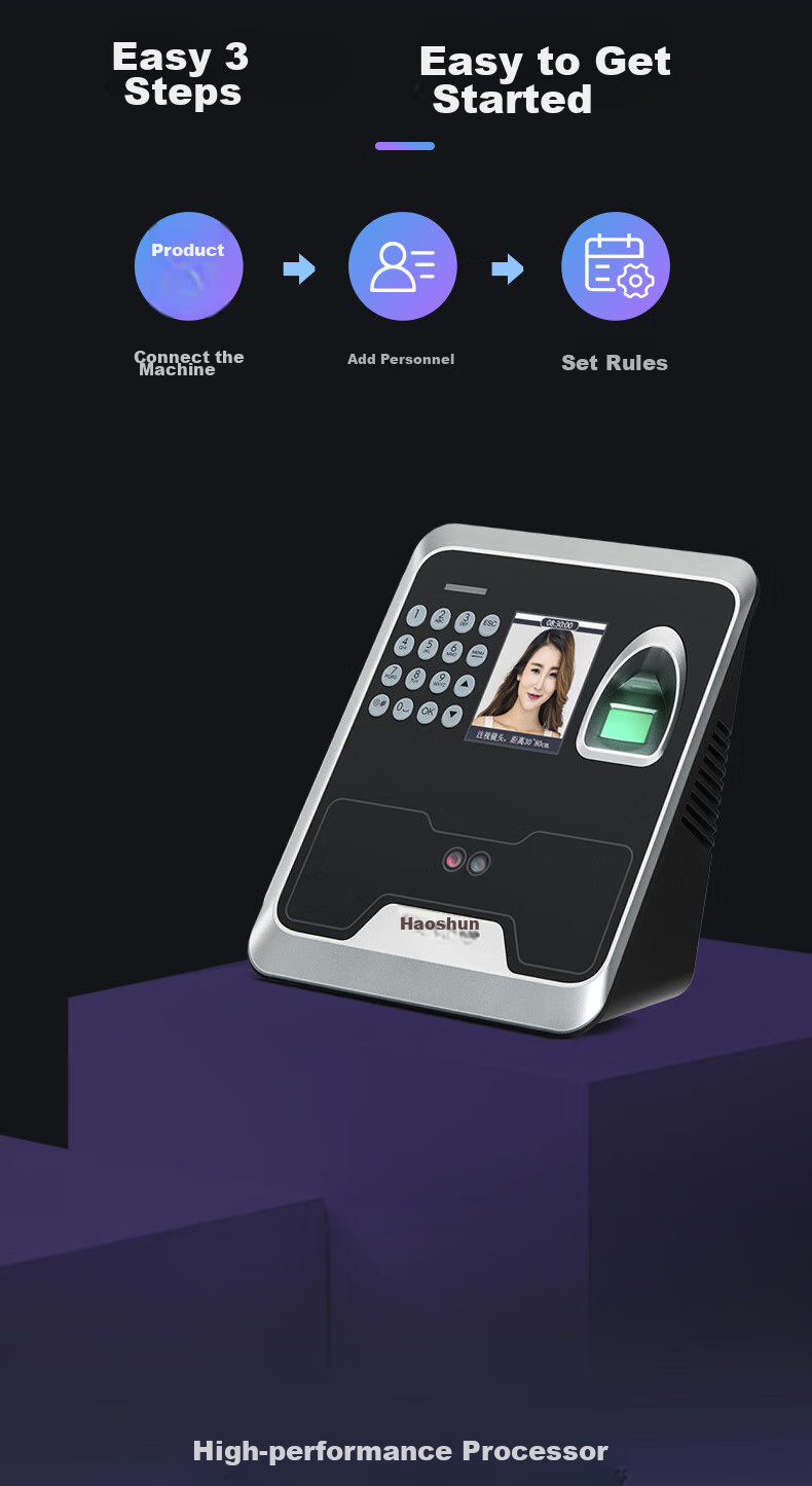 Haoshun (Hysoon) Smart Cloud Attendance Machine, Time Clock with Facial Recognition And Fingerprint, Wi-Fi Connected Attendance Machine, Remote Online Management, C39TW-BS 17