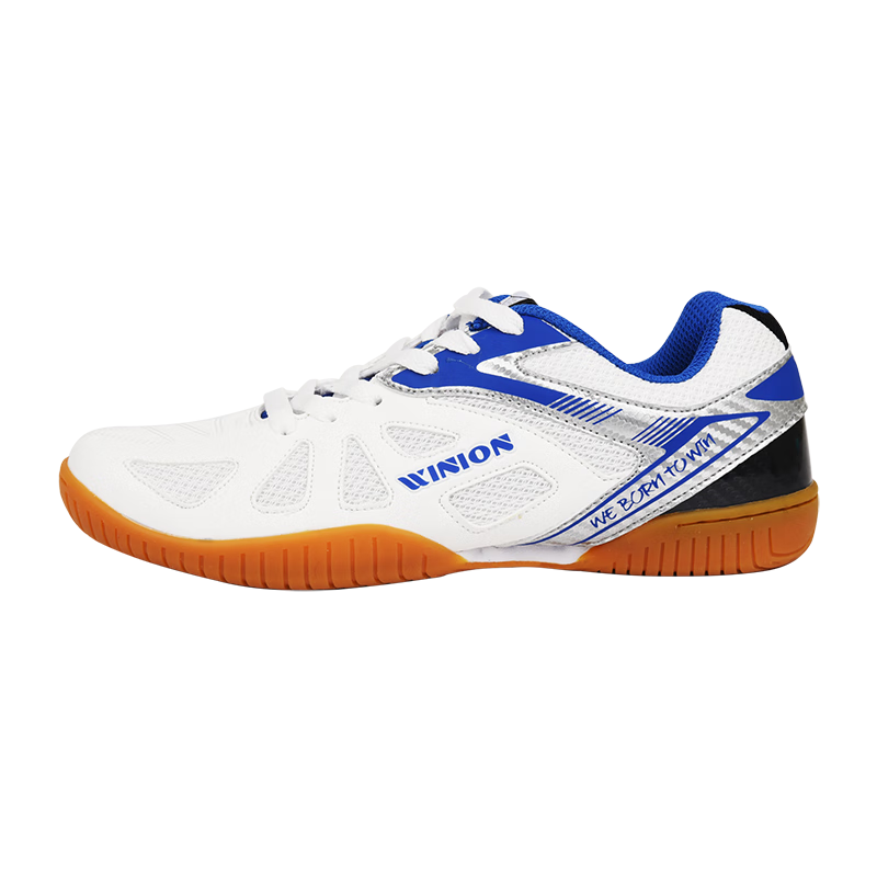 WINION Premium Table Tennis Shoes for Men And Women, Non-Slip Wear-Resistant Table Tennis Sports Shoes Jingdian, White And Blue, Size 39