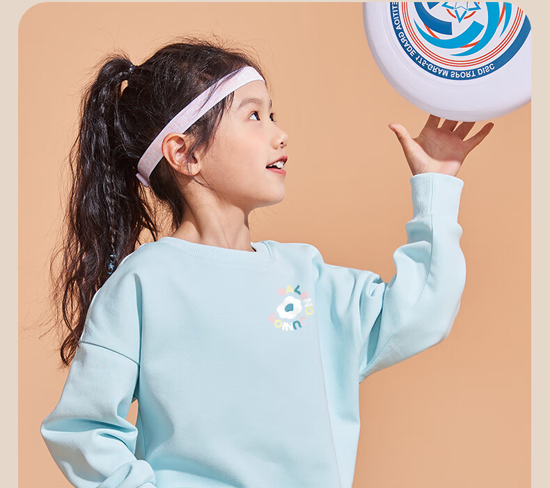Baleno Girls' Sweatshirt Spring And Autumn Style, Little Girl 2024 Fashionable Stylish Air Layer Round Neck Pullover Children's Autumn Top 17