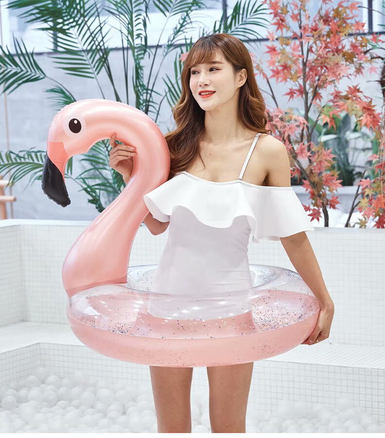 ASORAIN Extra Thick Colorful Swimming Ring with Handles, Armpit Float Life Buoy Cartoon Design for Children And Adults, Men And Women Water Play Inflatable Ring 10