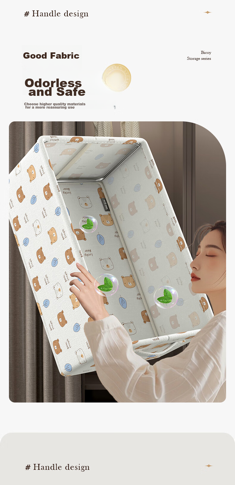 Baicaoyuan Storage Box, Clothes And Pants Organizer, Fabric Storage Basket for Underwear Cabinet, Foldable Multi-Layer Sorting Divider, Heightened 6