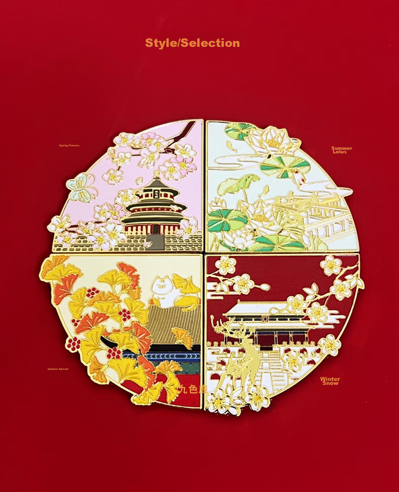 Ouliwen Chinese-Style Magnetic Refrigerator Magnet, Creative Cultural And Creative Gift, National Trend Bookmark, Magnetic Sticker, Museum Beijing Tourist Attraction Souvenir, Graduation Season Gift 6