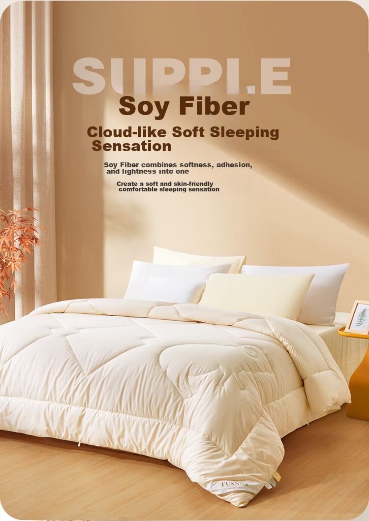 FUANNA 51% Australian Imported Wool Comforter, Antibacterial Thick Winter Duvet Double Size Soybean Quilt Approximately 9 Jin (4.5 Kg) 230*229cm 6