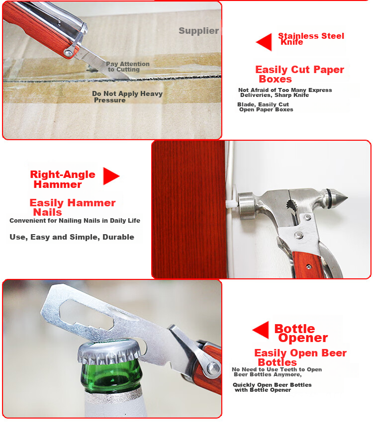 Jumu Car Safety Hammer, Multi-Functional Window Breaker, In-Car Emergency Escape Hammer, Fire Rescue Hammer, Car Glass Breaker 10