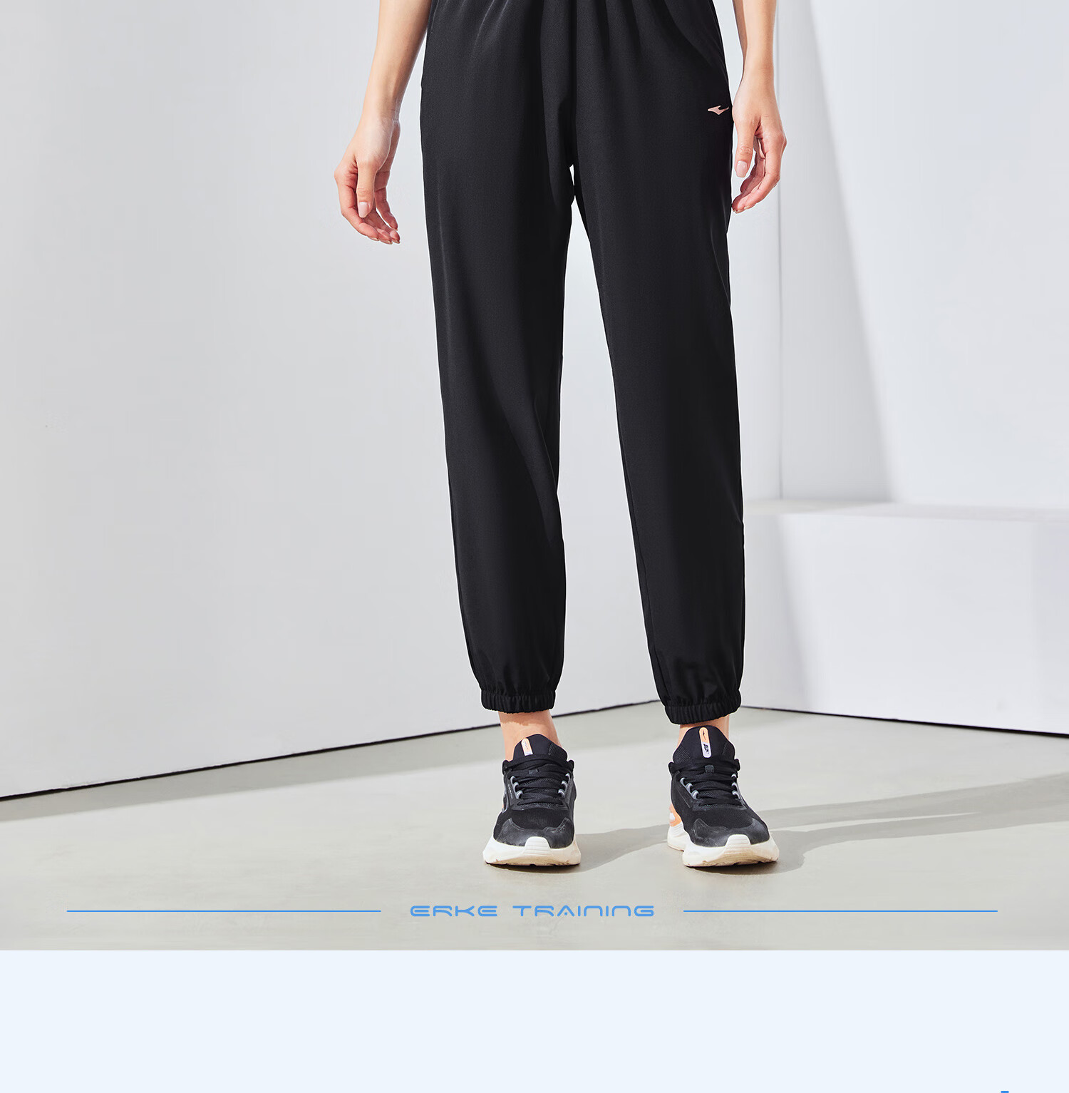 ERKE Women's Spring Woven Sports Pants Elastic Quick-Dry Moisture-Wicking Casual Outdoor Fitness Cropped Trousers 14