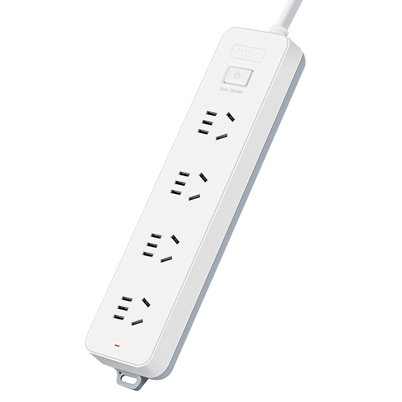 DELIXI 3C Certified National Standard Socket/power Strip/power Bar/power Extension Cord/power Adapter 4 Outlets with Master Switch 5 Meters