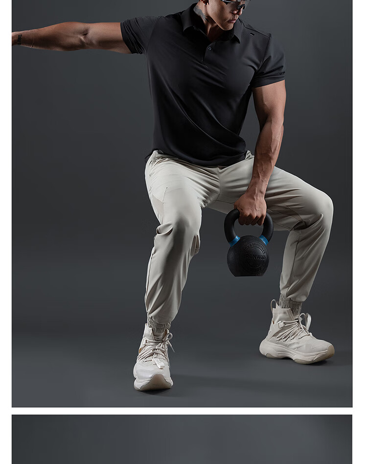 Monster Guardians Men's Summer Versatile Short-Sleeve Polo Shirt, Fitness Training Slim-Fit T-Shirt, Carbon Gray, 2XL 29