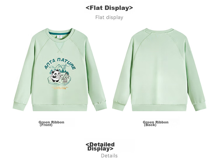 ANTA Children's Sweatshirt, Toddler Eco-Friendly Pullover, Winter Boys' Fleece-Lined Sweatshirt, Round Neck, 352449757 2