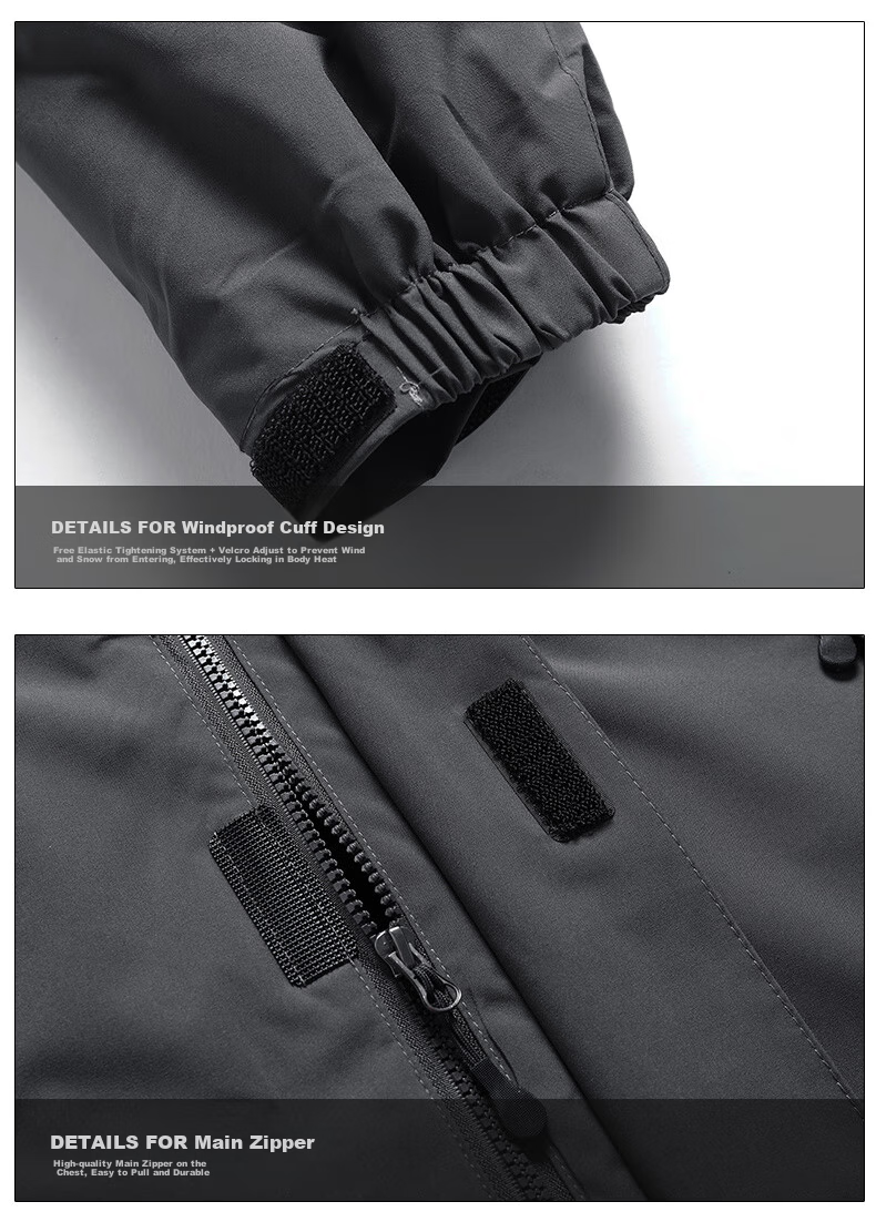 JEEP SPIRIT Men's Windbreaker Jacket for Spring, Autumn And Winter, Three-In Outdoor Sports Loose-Fitting Coat, Black, Size L 14
