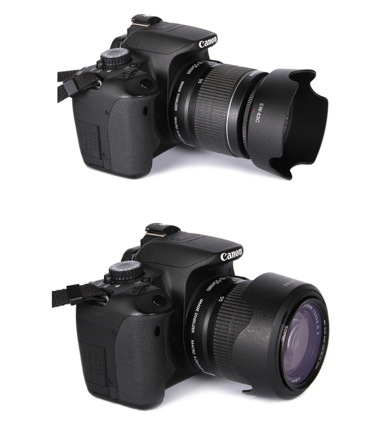 Earlymen Lens Hood EW-63C, Compatible with Canon RF24-50mm F4.5-6.3 IS STM Lens, Canon EF-S 18-55 IS STM Lens 9