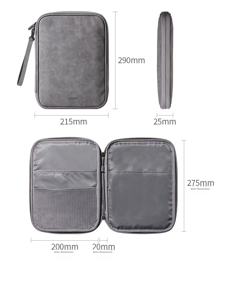 UGREEN IPad Pro Tablet Storage Case, 11-Inch Inner Sleeve, Protective Cover, Computer Accessory, Keyboard Portable Storage Bag, Suitable for Apple/Lenovo/Xiaomi/Huawei Tablets 18