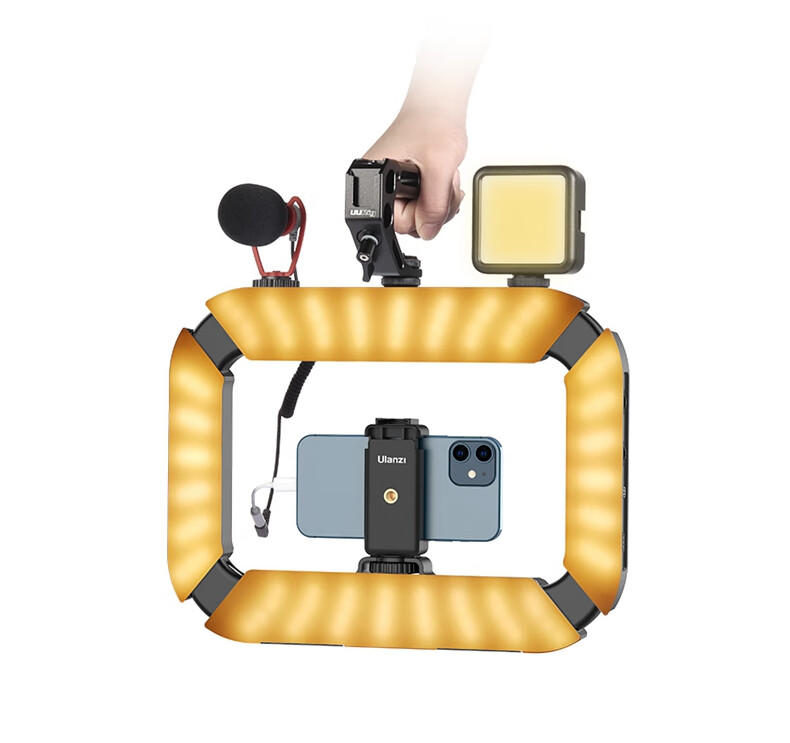 Ulanzi U200 Handheld Ring Light with Dual Color Temperature, for TikTok Live Streaming, Tattoo, Manicure, Eyelash Extension, Photography, Mobile And Mirrorless Camera Lighting, Rabbit Cage Live Streaming Stand 11