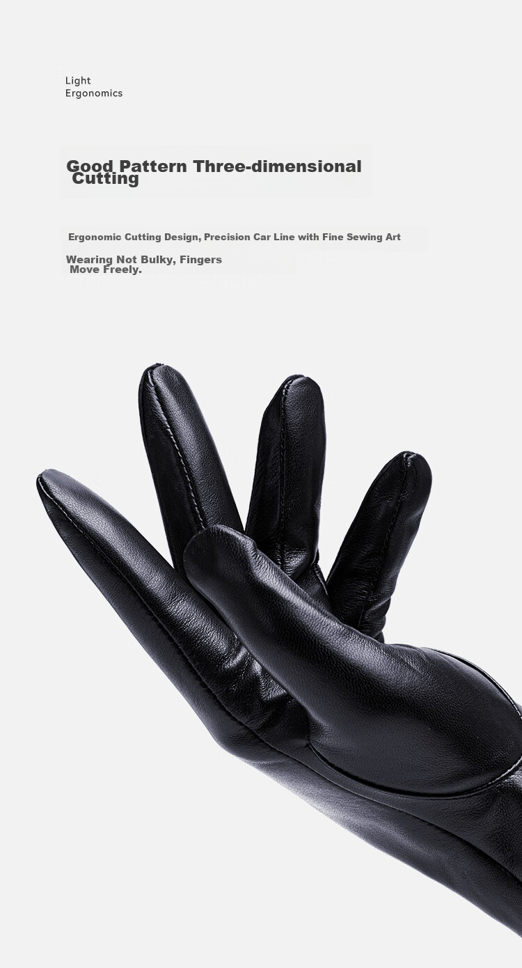 HLA Leather Gloves for Men, Autumn And Winter Warm Driving Cycling Skiing Cold Windproof Birthday Gift for Boyfriend Father 9