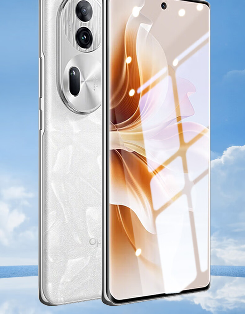 Baoluo [Damage Compensation] Tempered Glass Screen Protector for OPPO Reno11 Pro Curved Full Screen HD Anti-Scratch Anti-Fingerprint Film 1