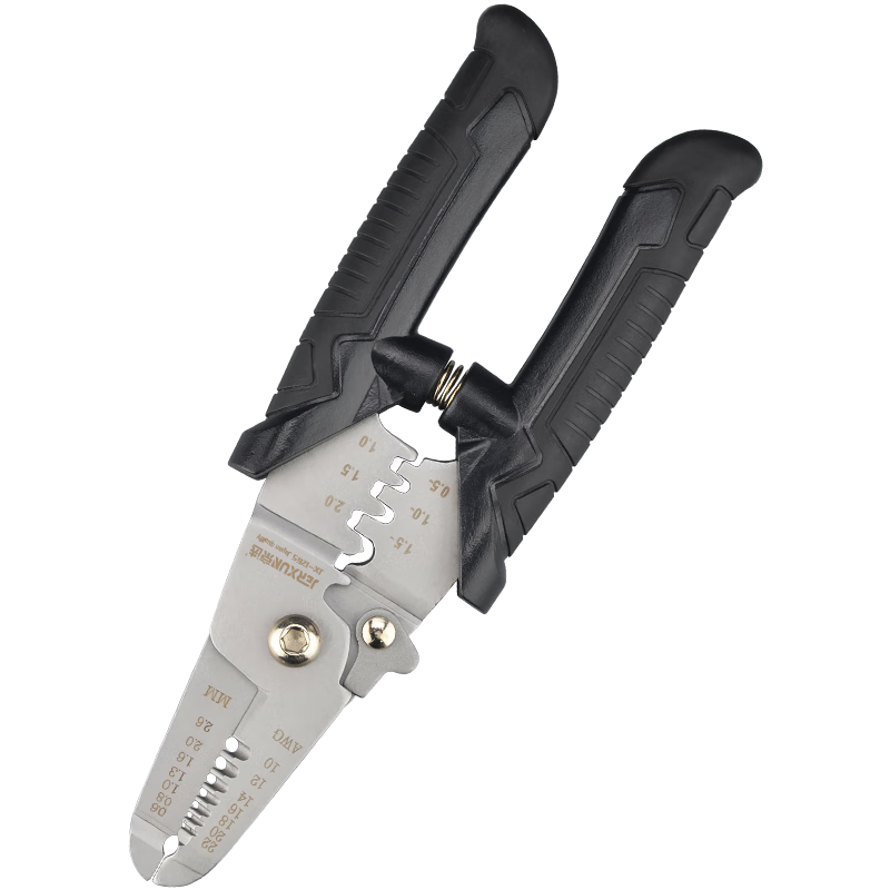 JERXUN Stainless Steel Wire Stripping Pliers, Multifunctional Electrician's Crimping Pliers, Wire Stripper, Cable Cutter
