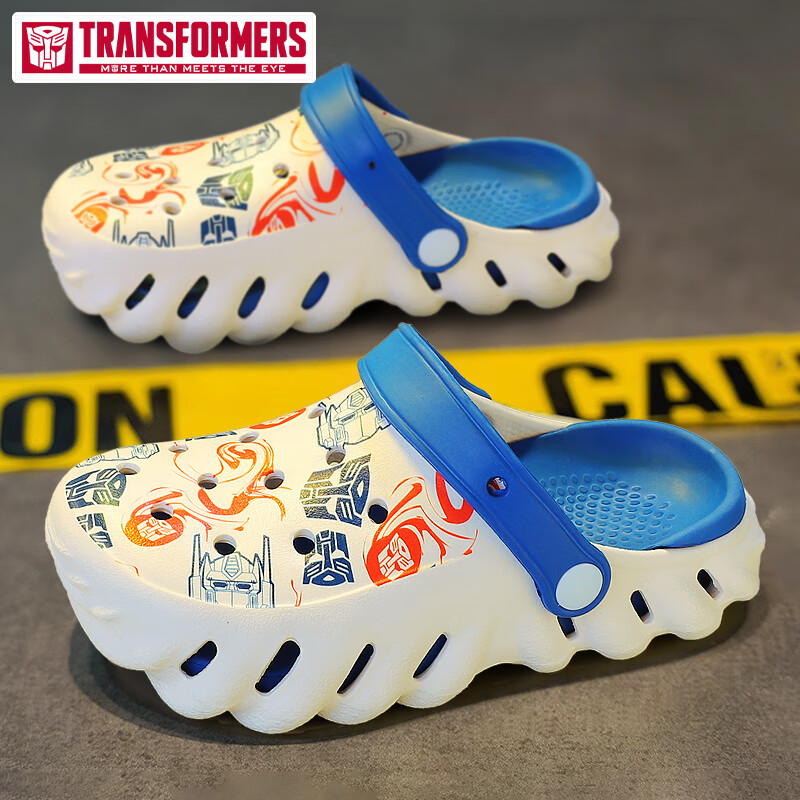 Transformers Children's Slippers, Big Boys And Girls Sandals, Baby Clogs, Beige/blue, Size 40/41