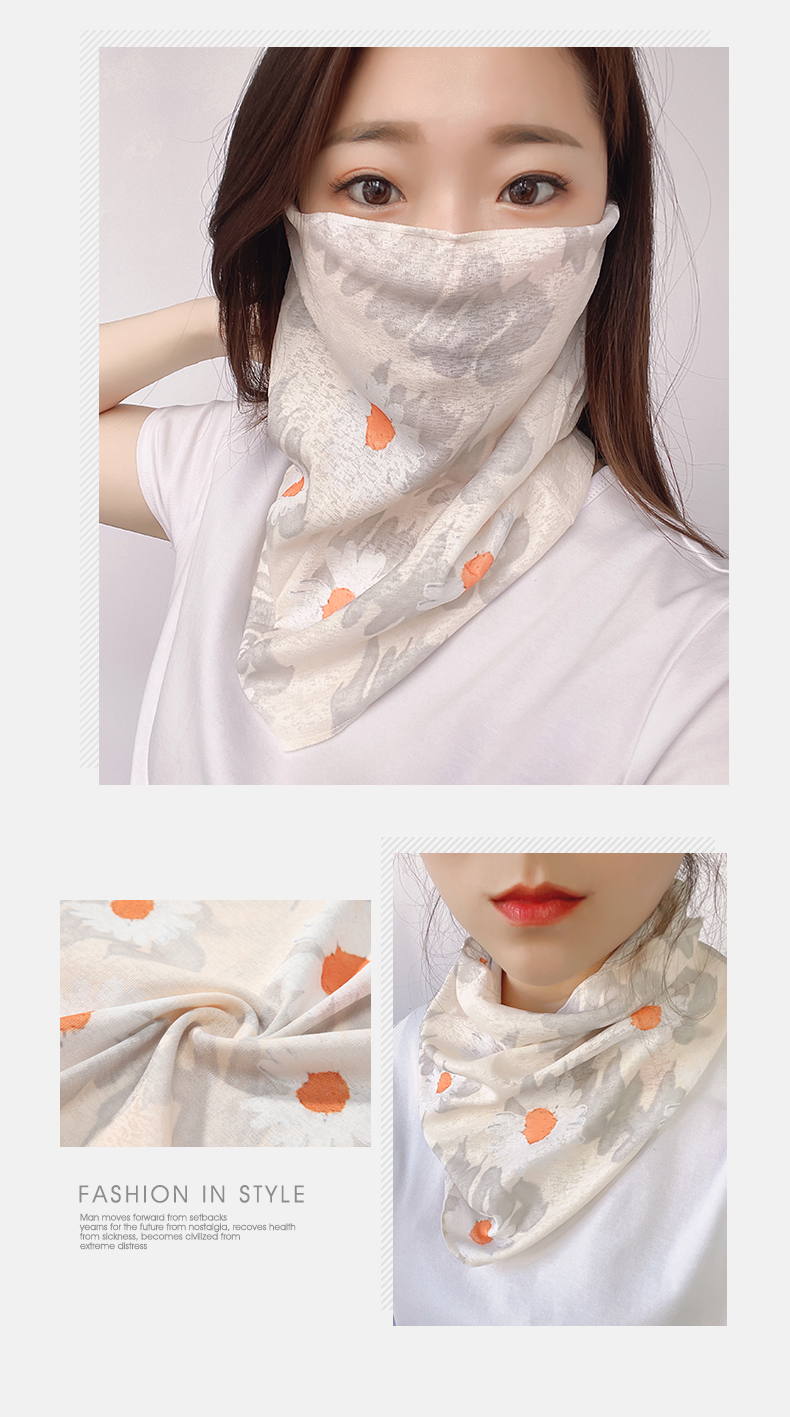 Nanjiren Women's Summer Sun Protection Face Mask Neck Gaiter Sunshade Ice Silk Outdoor Cycling Face Cover Pink 5
