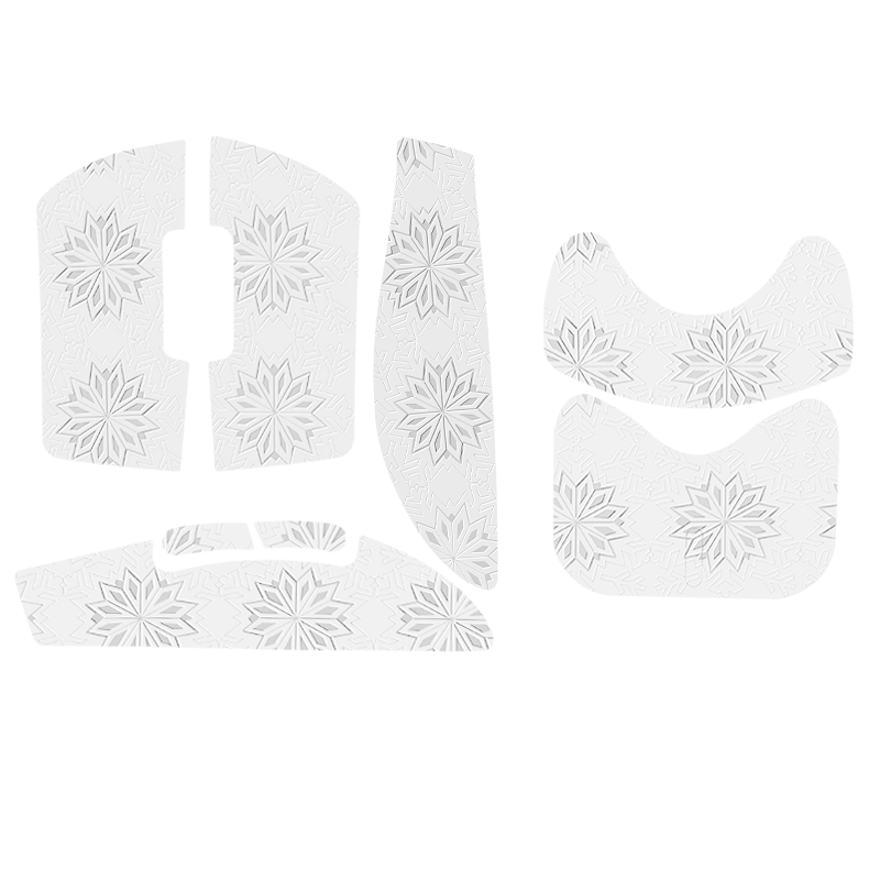 BUBM Mouse Anti-Slip Sticker, GPW Second And Third Generation Sweat-Resistant Side Adhesive, GPW2/3 Sticker, Dog Shit King E-Sports Wireless Gaming Mouse Pad, Matte Anti-Sweat, Pure White Full Coverage